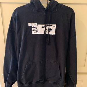 Brandy Melville Graphic Black Hoodie